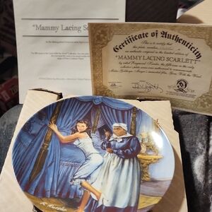 Decorative Plate with Vintage Illustration. GONE WITH THE WIND .